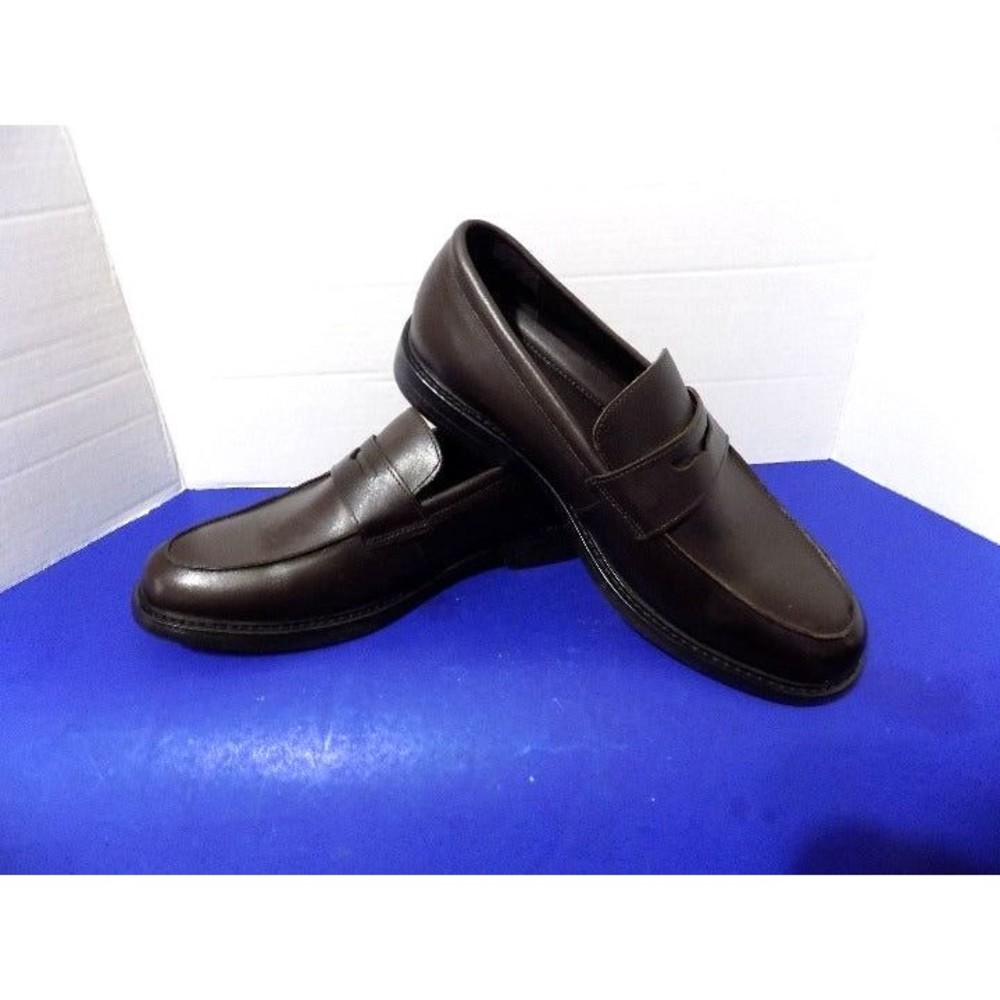 New Men's Leather Shoes Loafers Express Size 9 Brown